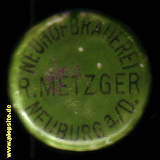 Picture of a ceramic Hutter stopper from: Brauerei Neuhof Metzger, Neuburg / Donau, Germany