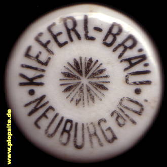 Picture of a ceramic Hutter stopper from: Kieferlbrauerei Wolfgang Grassel, Neuburg / Donau, Germany