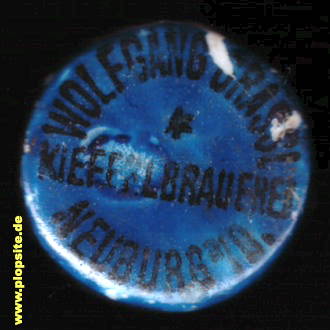 Picture of a ceramic Hutter stopper from: Kieferlbrauerei Wolfgang Grassel, Neuburg / Donau, Germany
