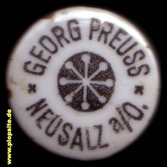 Bügelverschluss aus: Brauerei Georg Preuss, Neusalz, Nowa Sól, Polen