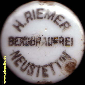 Bügelverschluss aus: Bergbrauerei Hermann Riemer, Neustettin, Szczecinek, Polen