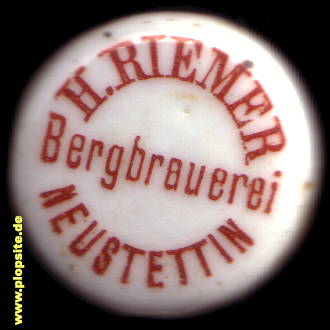 Bügelverschluss aus: Bergbrauerei Hermann Riemer, Neustettin, Szczecinek, Polen