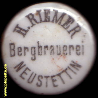 BŸügelverschluss aus: Bergbrauerei Hermann Riemer, Neustettin, Szczecinek, Polen
