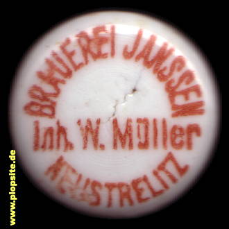 BŸügelverschluss aus: Brauerei Janssen Inh. W. Müller, Neustrelitz, Deutschland