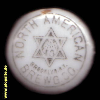 Picture of a ceramic Hutter stopper from: North American Brewing Co., New York, NY, USA