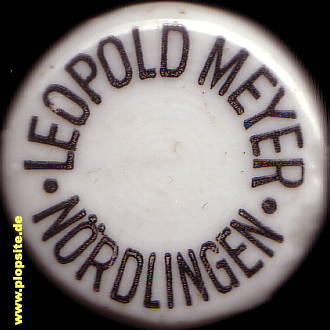 Bügelverschluss aus: Weizenbierbrauerei Leopold Meyer, Nördlingen, Deutschland