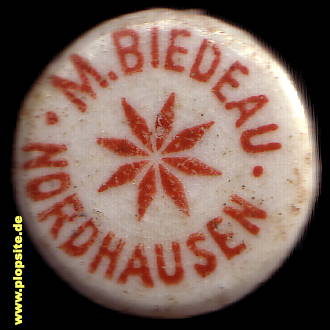 Bügelverschluss aus: Biergroßhandlung & Mineralwasserfabrik M. Biedeau (ehemals Bergbrauerei), Nordhausen, Nordhausen am Harz, Deutschland