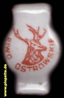 Picture of a ceramic Hutter stopper from: Browar Hirsch, Ostrów Wielkopolskie, Ostrowo, Poland