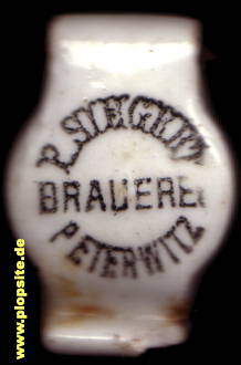 Bügelverschluss aus: Brauerei P. Siegwart, Peterwitz, Stoszowice, Polen