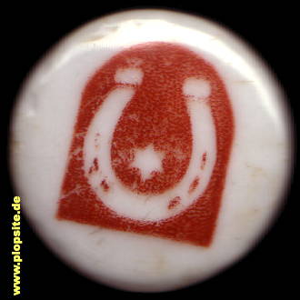 Picture of a ceramic Hutter stopper from: Exportbrauerei Justus Hildebrand, Pfungstadt, Germany