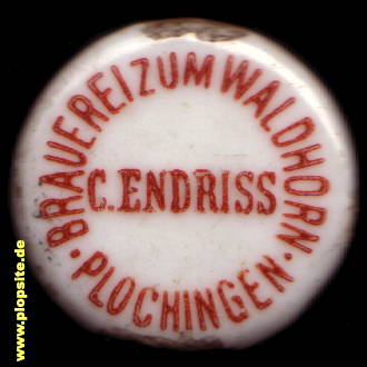 BŸügelverschluss aus: Brauerei zum Waldhorn, C. Endriss, Plochingen, Deutschland
