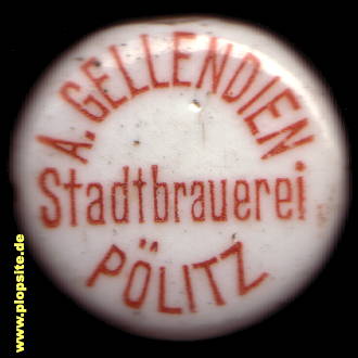 Bügelverschluss aus: Stadtbrauerei Albert Gellendien, Pölitz, Police, Polen