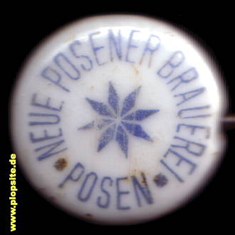 Picture of a ceramic Hutter stopper from: Neue Posener Bairische Bierbrauerei J. Neu, Posen, Poznań, Poland