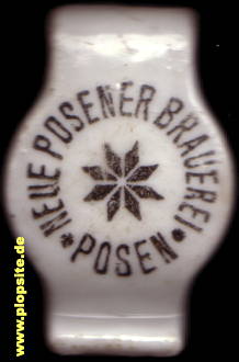 Picture of a ceramic Hutter stopper from: Neue Posener Bairische Bierbrauerei J. Neu, Posen, Poznań, Poland