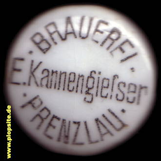 BŸügelverschluss aus: Brauerei E. Kannengiesser, Prenzlau, Prentzlow, Deutschland