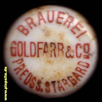 Bügelverschluss aus: Brauerei Goldfarb & Co., Preußisch Stargard, Starogard Gdański, Polen