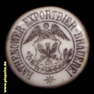 Picture of a ceramic Hutter stopper from: Exportbier Brauerei, Rathenow, Germany