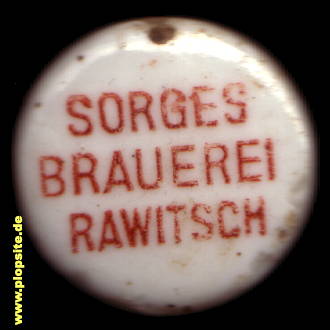 Bügelverschluss aus: Berthold Sorge's Brauerei, Wladislav Lukowski, Rawitsch, Rawicz, Polen