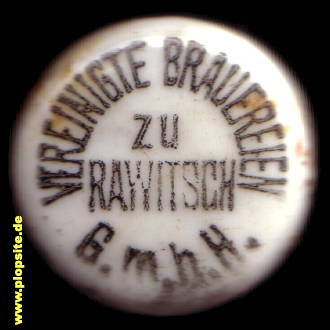 Bügelverschluss aus: Vereinigte Brauereien zu Rawitsch GmbH, Rawitsch, Rawicz, Polen