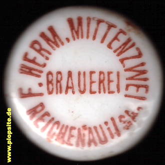 Bügelverschluss aus: Brauerei Hermann Mittenzwei, Reichenau / Pulsitz, Reichenau / Sachsen, Deutschland