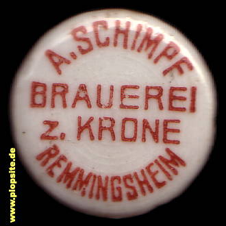 BŸügelverschluss aus: Brauerei zur Krone Schimpf, Remmingsheim, Neustetten, Deutschland