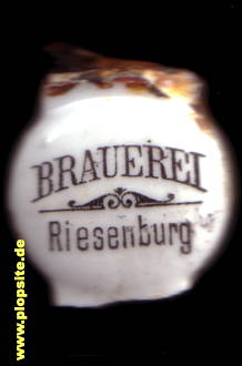 Picture of a ceramic Hutter stopper from: Brauerei, Riesenburg, Prabuty, Poland