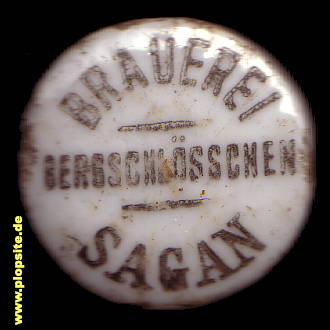 Bügelverschluss aus: Brauerei Bergschlößchen , Sagan, Żagań, Polen
