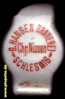 Bügelverschluss aus: Brauerei G. Hansen, Chr. Nissen, Schleswig, Slesvig, Sleswig, Deutschland