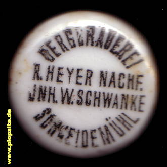 Bügelverschluss aus: Bergbrauerei Rudolf Heyer's Nachfolger, Jnh. Wilhelm Schwanke, Schneidemühl, Piła, Polen