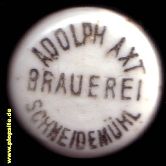 Bügelverschluss aus: Brauerei Adolf Axt, Schneidemühl, Piła, Polen