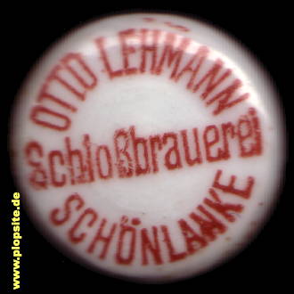 BŸügelverschluss aus: Schloßbrauerei Otto Lehmann, Schönlanke, Trzcianka, Polen