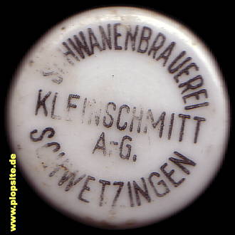 Bügelverschluss aus: Schwanenbrauerei Kleinschmitt, Schwetzingen, Deutschland