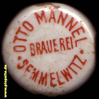 Bügelverschluss aus: Brauerei Otto Männel, Semmelwitz, Zębowice, Polen