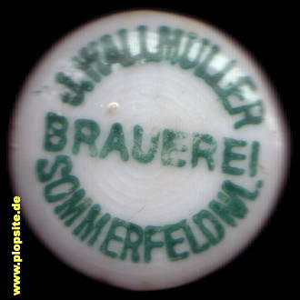 BŸügelverschluss aus: Brauerei Johann Wallmüller, Sommerfeld, Lubsko, Zemsz, Žemŕ, Polen