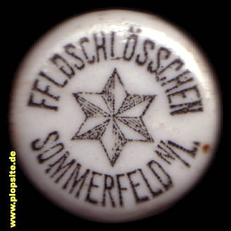 Bügelverschluss aus: Brauerei zum Feldschlößchen, Ellinger & Kretschmann, Sommerfeld, Lubsko, Zemsz, Žemŕ, Polen