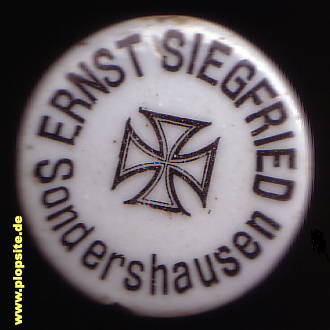 Picture of a ceramic Hutter stopper from: Sondershausen, Ernst Siegfried,  DE, unbekannt, Germany