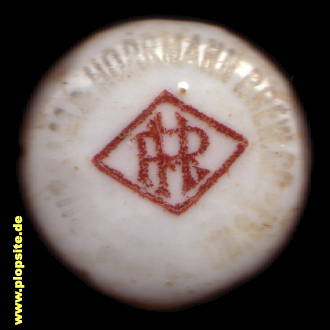 Picture of a ceramic Hutter stopper from: Ruebsam & Horrmann Brewing Co. , Stapelton, NY, USA