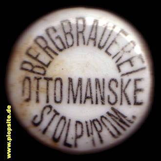 BŸügelverschluss aus: Bergbrauerei Otto Manske, Stolp, Słupsk, Stôłpsk, Polen