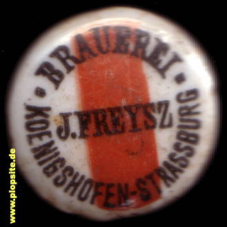 Bügelverschluss aus: Brauerei J. Freysz, Koenigshoffen, Koenigshoffen - Strassbourg, Königshofen - Straßburg, Frankreich