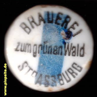 Bügelverschluss aus: Brauerei zum grünen Wald, Carl Prieur, Koenigshoffen, Koenigshoffen - Strassbourg, Königshofen - Straßburg, Frankreich