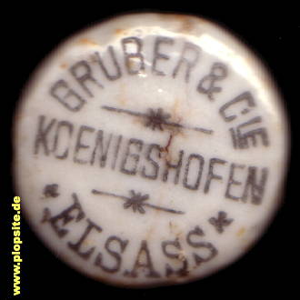 BŸügelverschluss aus: Exportbierbrauerei Gruber & Cie, Koenigshoffen, Koenigshoffen - Strassbourg, Königshofen - Straßburg, Frankreich