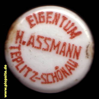 Bügelverschluss aus: Teplitz - Schönau; H. Assmann,  CZ, unbekannt, Tschechien