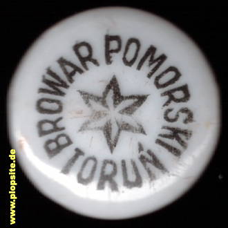 Picture of a ceramic Hutter stopper from: Browar Pomorski, Toruń, Thorn, Poland