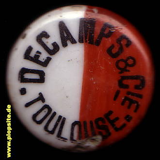 Picture of a ceramic Hutter stopper from: Toulouse, Decamps & Cie,  FR, unbekannt, France