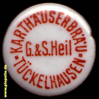 Bügelverschluss aus: Karthäuserbräu G. & S. Heil, Tückelhausen, Ochsenfurt-Tückelhausen, Deutschland