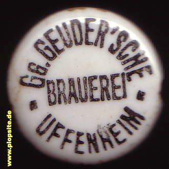 Bügelverschluss aus: Brauerei Geuder, Geuder'sche Brauerei, Uffenheim, Deutschland