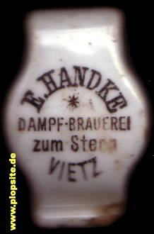 Bügelverschluss aus: Dampfbrauerei zum Stern, E. Handke, Vietz, Witnica, Polen