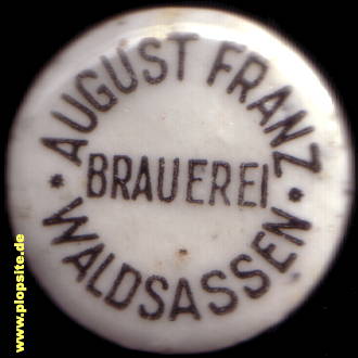 Picture of a ceramic Hutter stopper from: Brauerei Franz, Waldsassen, Germany
