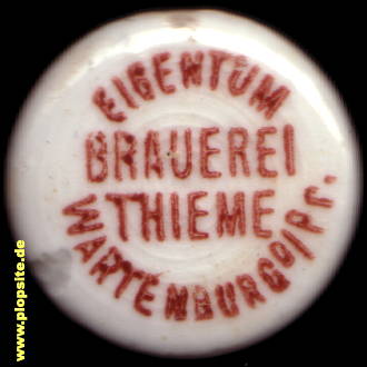 Bügelverschluss aus: Brauerei Thieme, Wartenburg, Barczewo, Wartembork, Polen