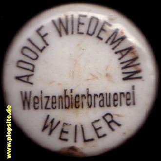 BŸügelverschluss aus: Weizenbierbrauerei Adolf Wiedemann, Weiler / Allgäu, Weiler-Simmerberg, Deutschland